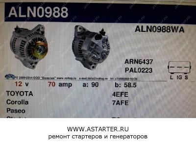 Генератор Toyota ALN0988